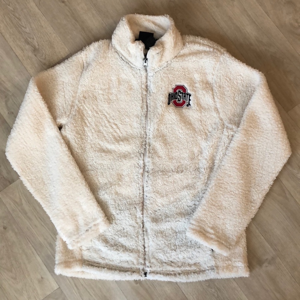 Ohio State Sherpa Fleece Zip Up Jacket